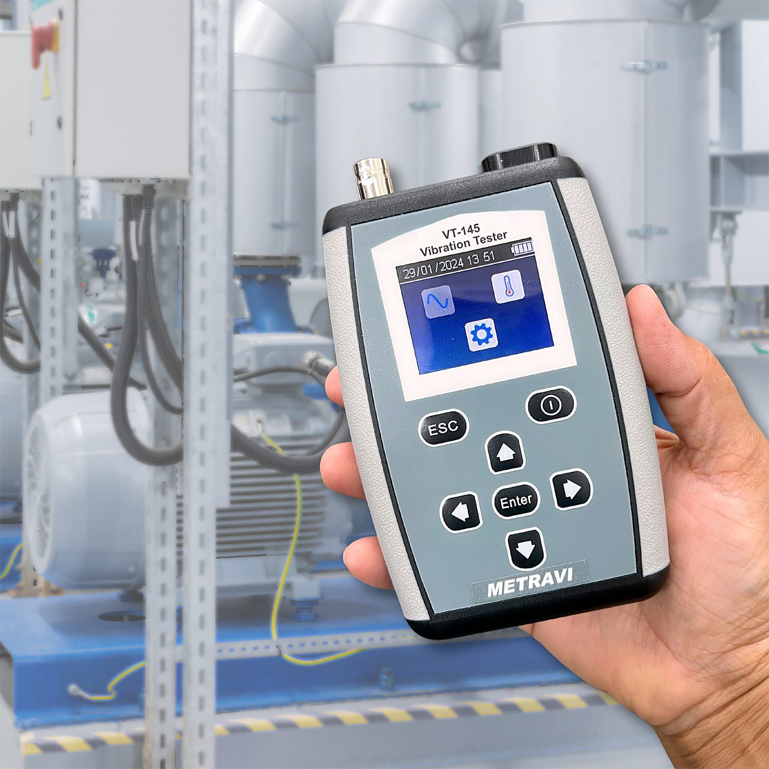 Metravi 0 - 200 mm/s RMS Vibration Tester With Machine Condition Monitor, VT-145