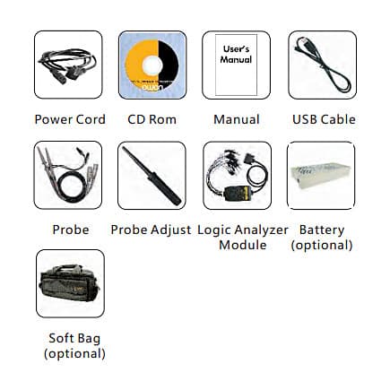 Owon 60MHz / 1GS/s Dual Channel 8 Bit Logic Analyser Mixed Signal Digital Oscilloscope, MSO 7062TD