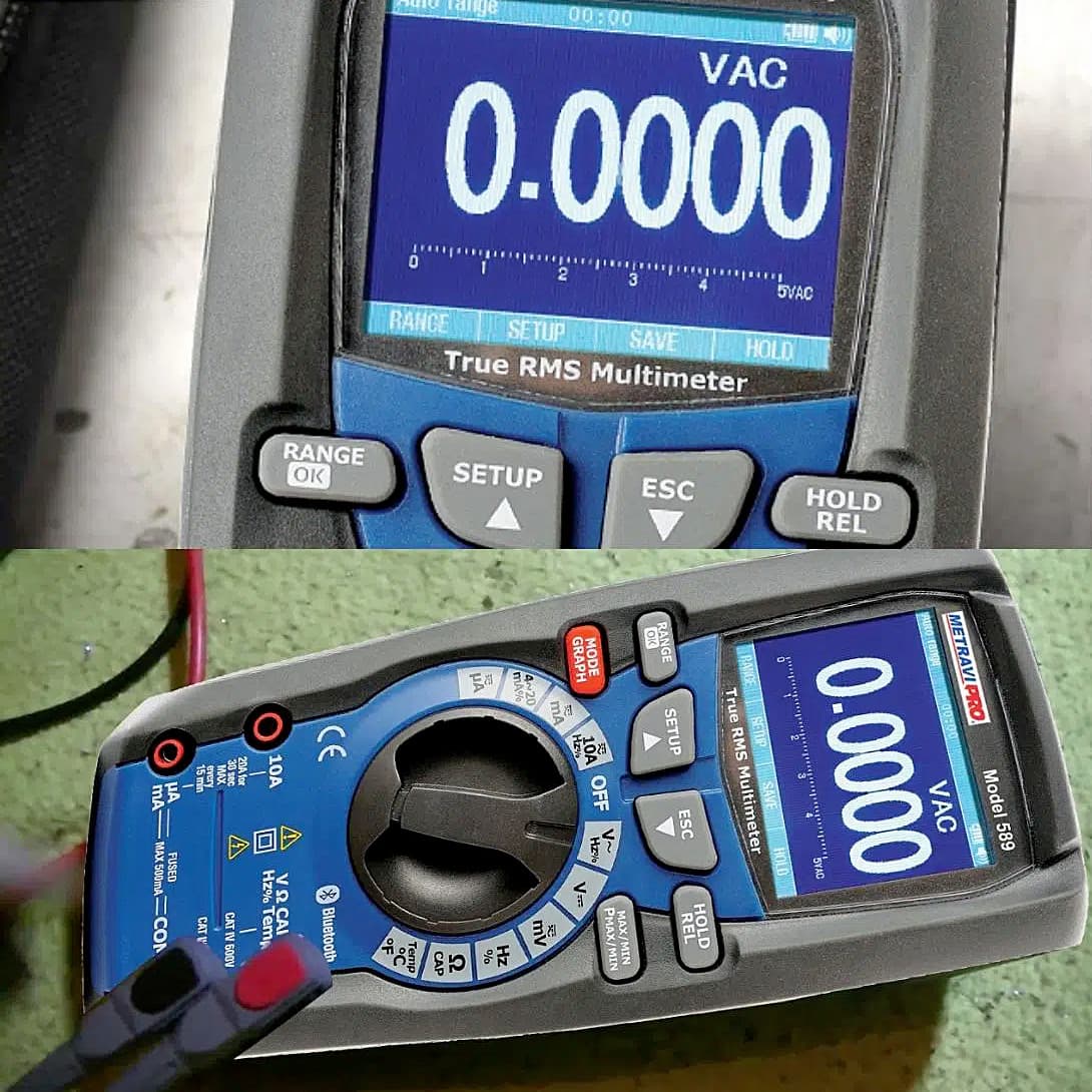Metravi 50000 Counts / 1000 V AC / DC Digital TRMS Multimeter with Bluetooth Wireless Connectivity, PRO 589