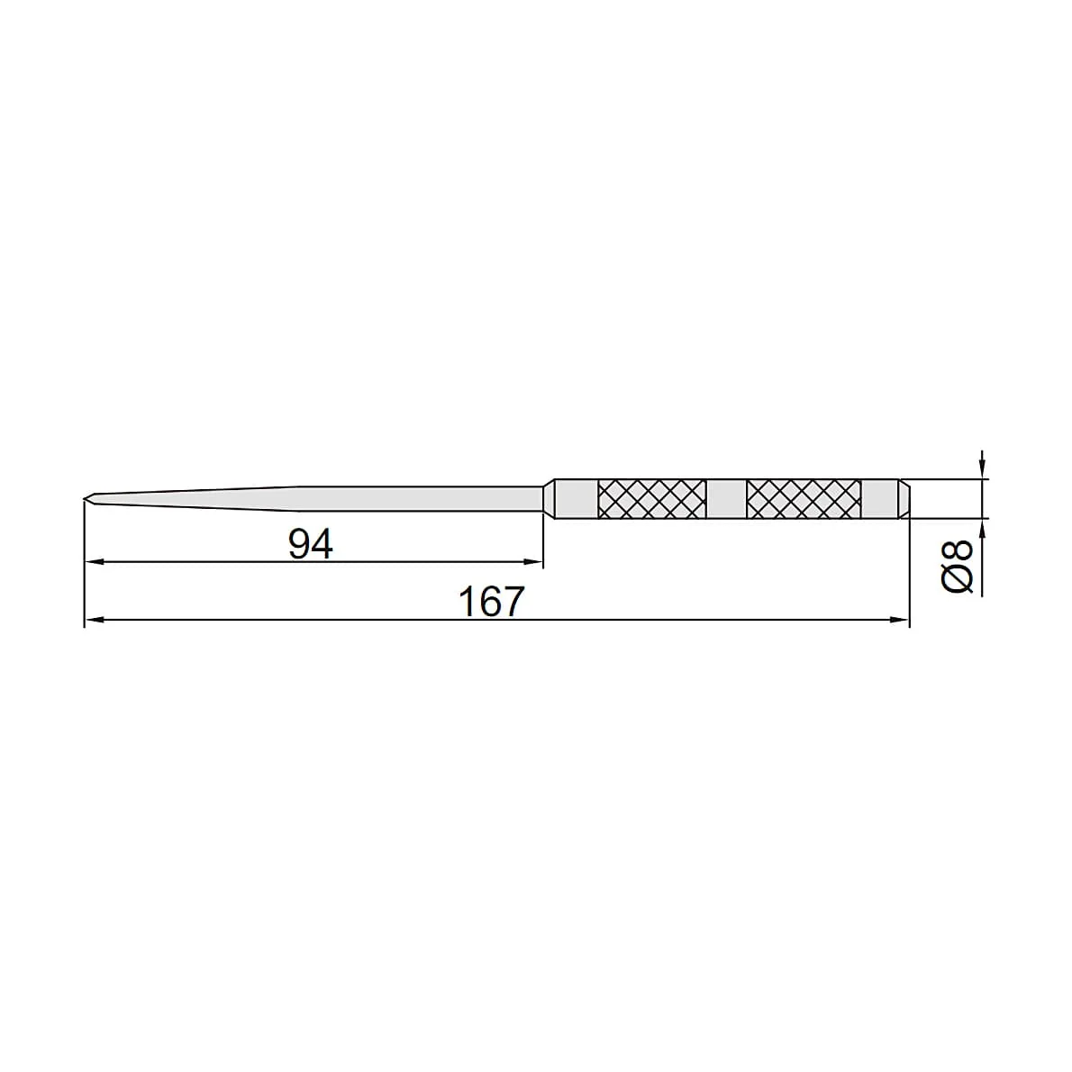 Insize 167 mm / 6.5 inch Nickel Plated Scriber, 7231