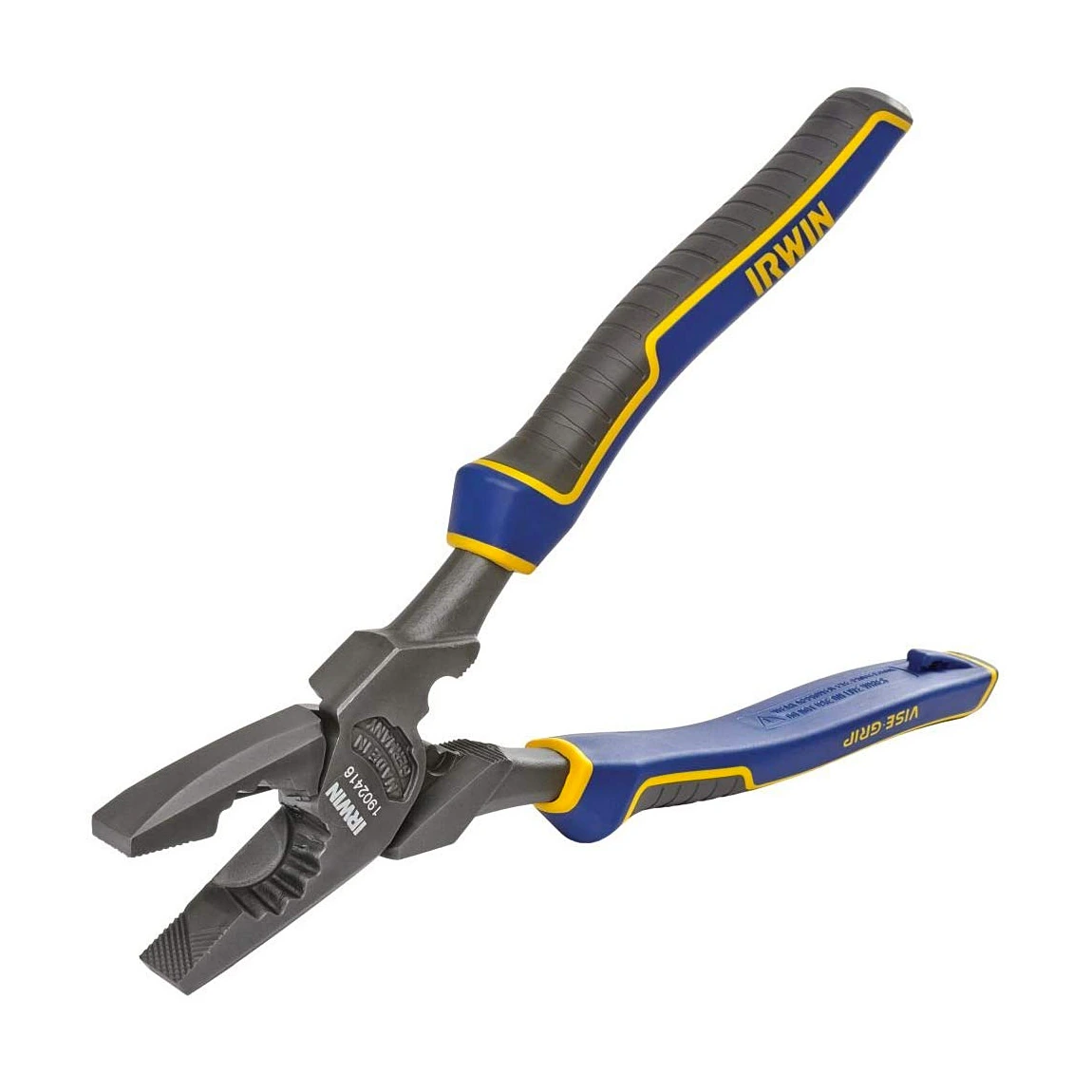Irwin 9.25 inch / 235 mm High Leverage Lineman's Plier With Fish Tape Puller & Wire Crimper, 1902416