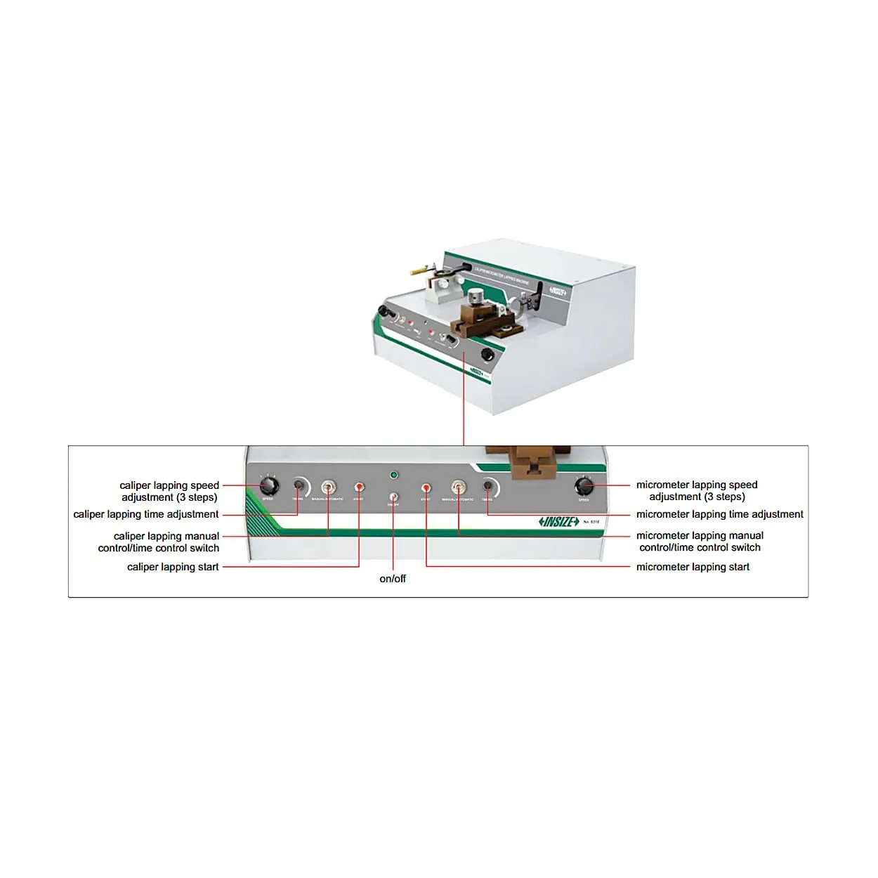 Insize Caliper/Micrometer Lapping Machine for Calipers & Outside Micrometers, 6318