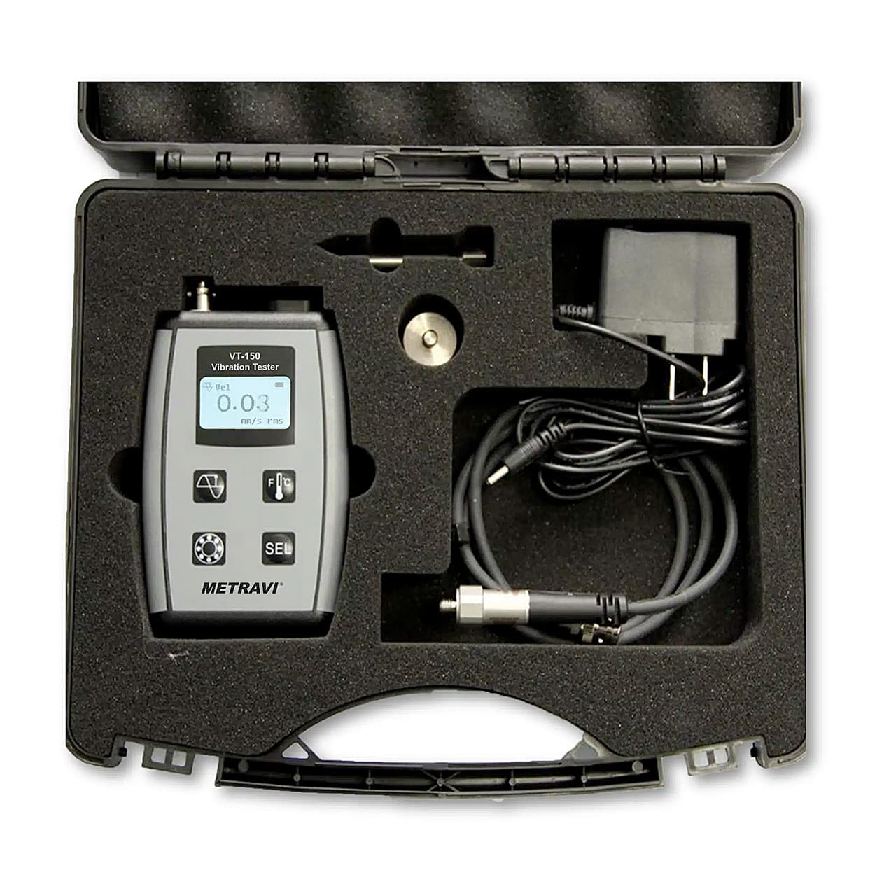 Metravi 0 - 200 mm/s RMS 3-in-1 Vibration Tester With Bearing Condition Analyser, VT-150
