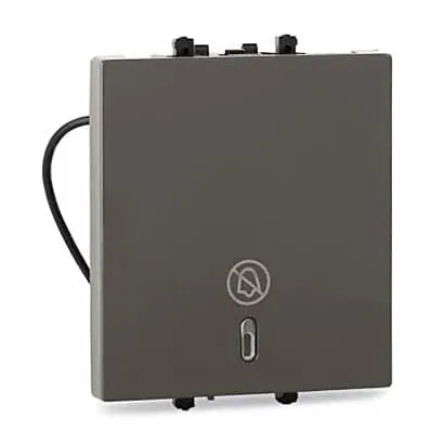 Schneider Electric Zencelo 2 Module Do Not Disturb Switch - Dark Grey (Pack of 10 Pcs), INH8453(BZ)