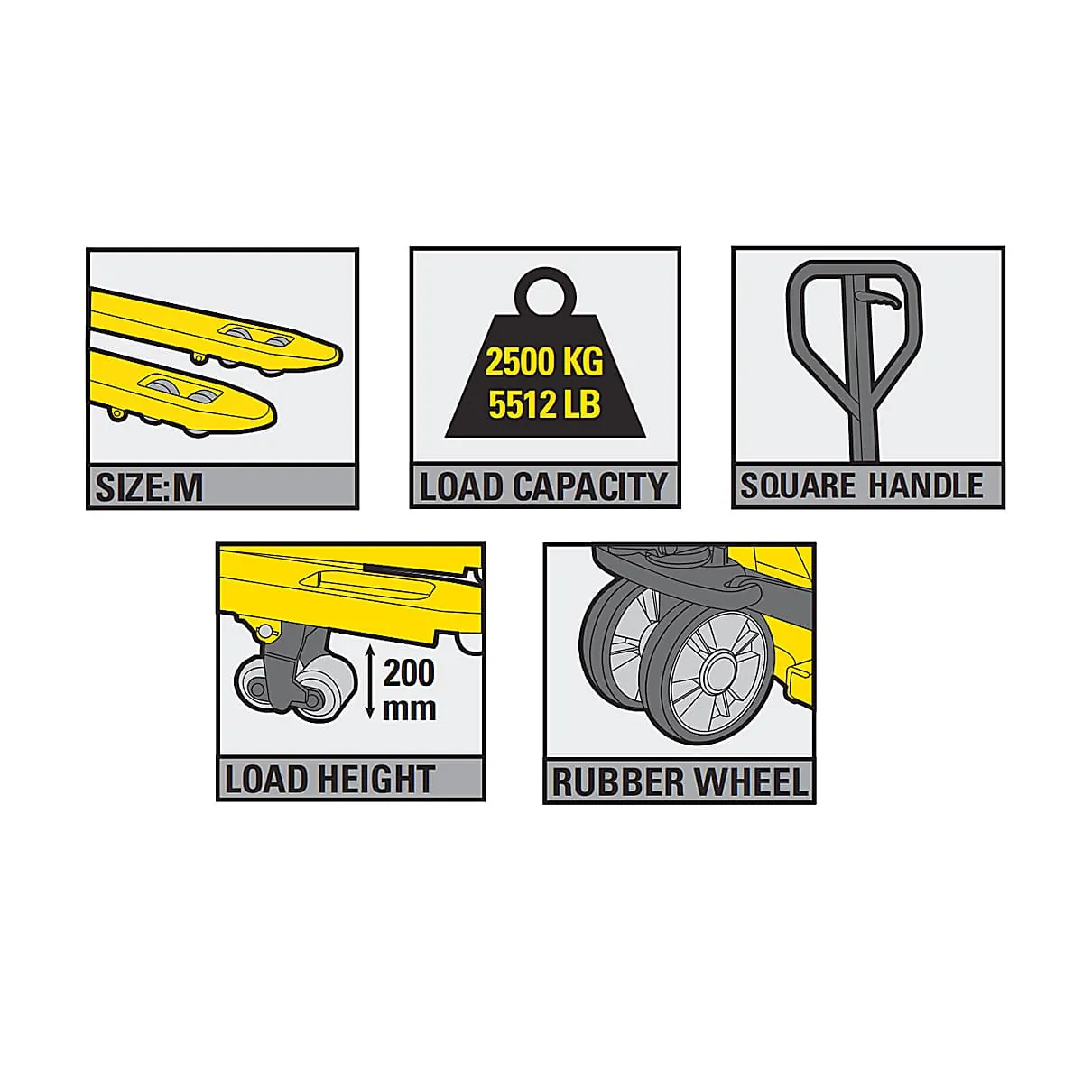Stanley 2500 Kg Commercial Pallet Hand Truck with Wide Forks, SXWT-CPT-25W