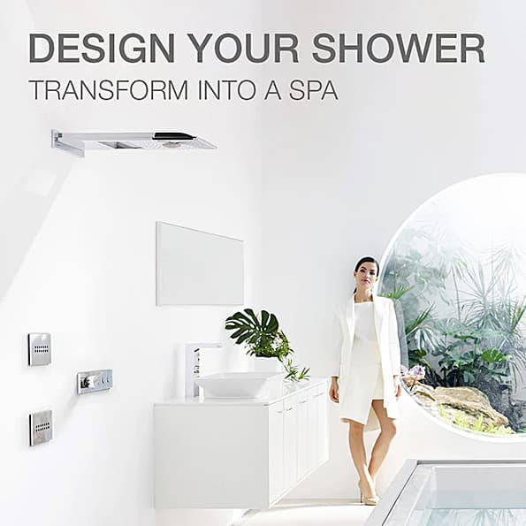 Kohler Beitou Moving Water Tile / Body Shower In Polished Chrome Finish (Pack Of 2 Pcs), K-22957T-CP