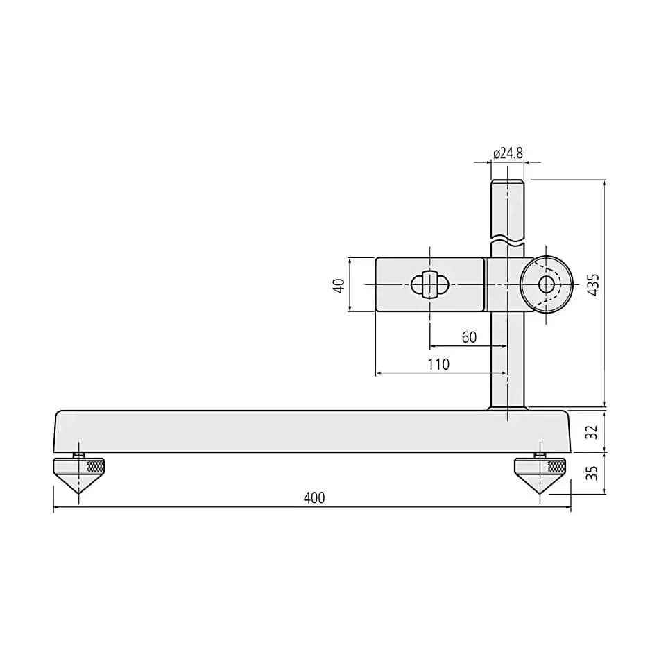 Mitutoyo 125 - 300 mm Vertical Type Micrometer Stand, 156-102