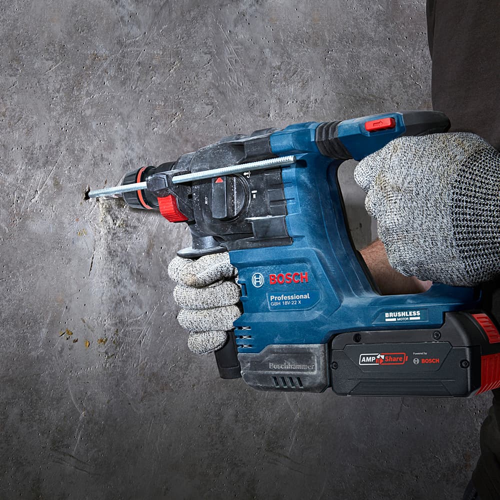 Bosch 18V Professional Cordless Rotary Hammer with ONECHUCK (Bare Tool), GBH 18V-22 X