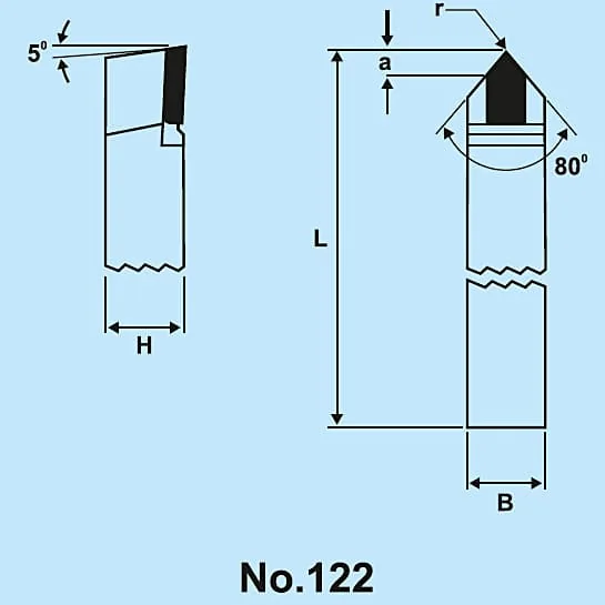 Zenstar 100 mm Length / 122 Pointed Turning Tool (Neutral), 122-1212