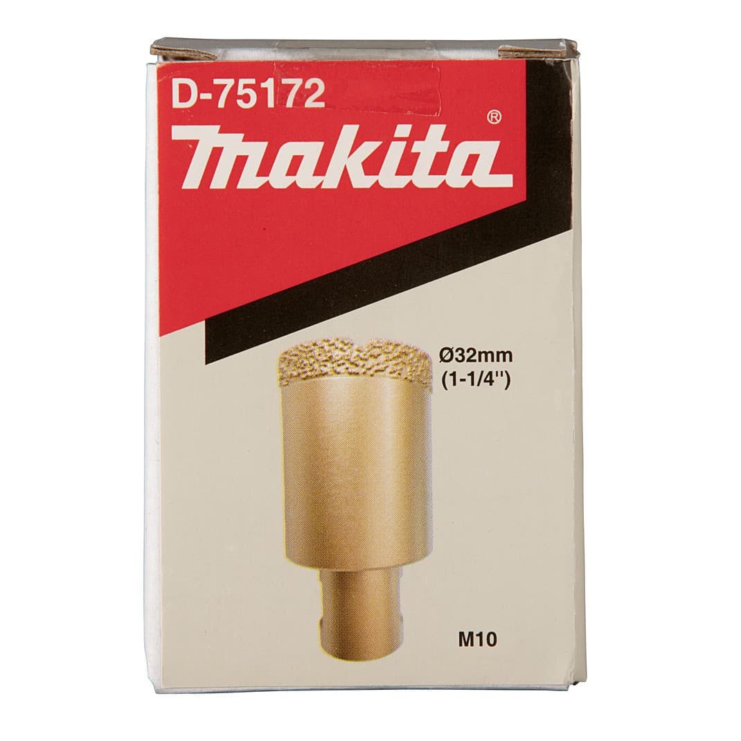 Makita 32 mm Dia x M10 mm Vacuum Brazed Diamond Core Bit, D-75172
