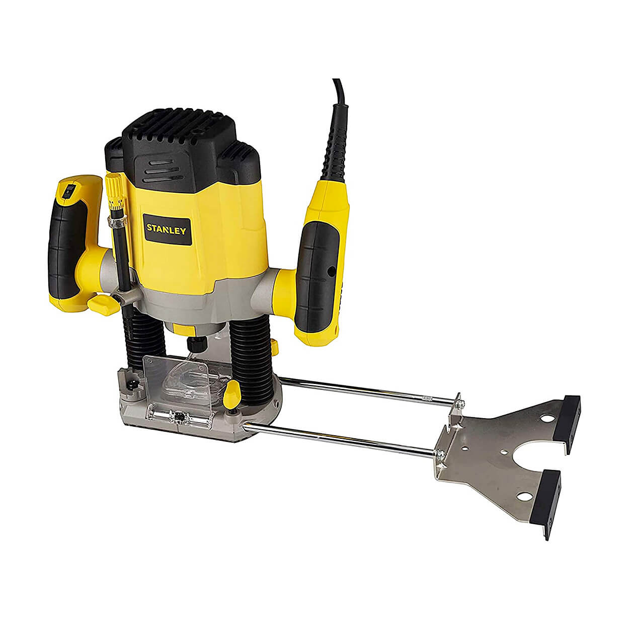 Stanley 8mm 1200W Variable Speed Plunge Router With 6 Router Bits, SRR1200-IN