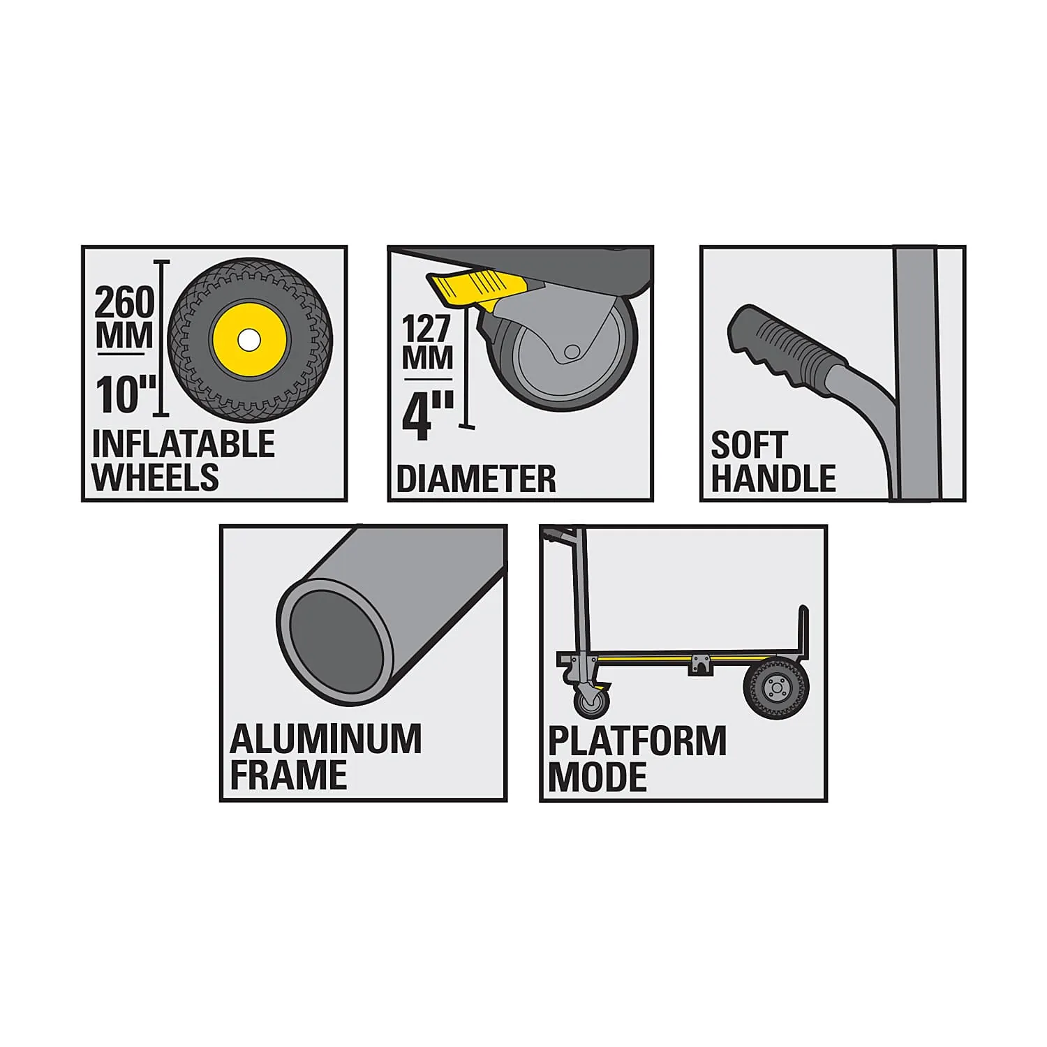 Stanley 250 Kg Load Capacity 2 in 1 Aluminium Multi Truck (Hand Truck), SXWT-MT515