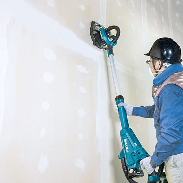 Makita 18V LXT BL 225 mm (8-7/8") Cordless Drywall Sander (Variable Speed) with Rapid Charger & 2 Pcs 5.0Ah Batteries, DSL800RTE