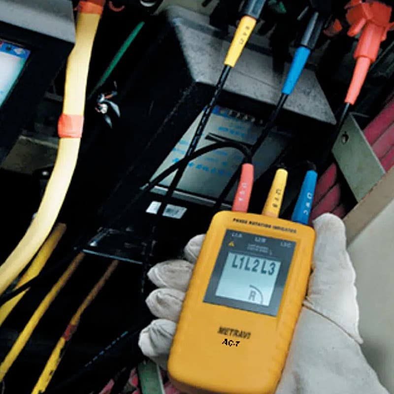 Metravi 40V - 690V AC Phase Sequence Indicator, AC-7