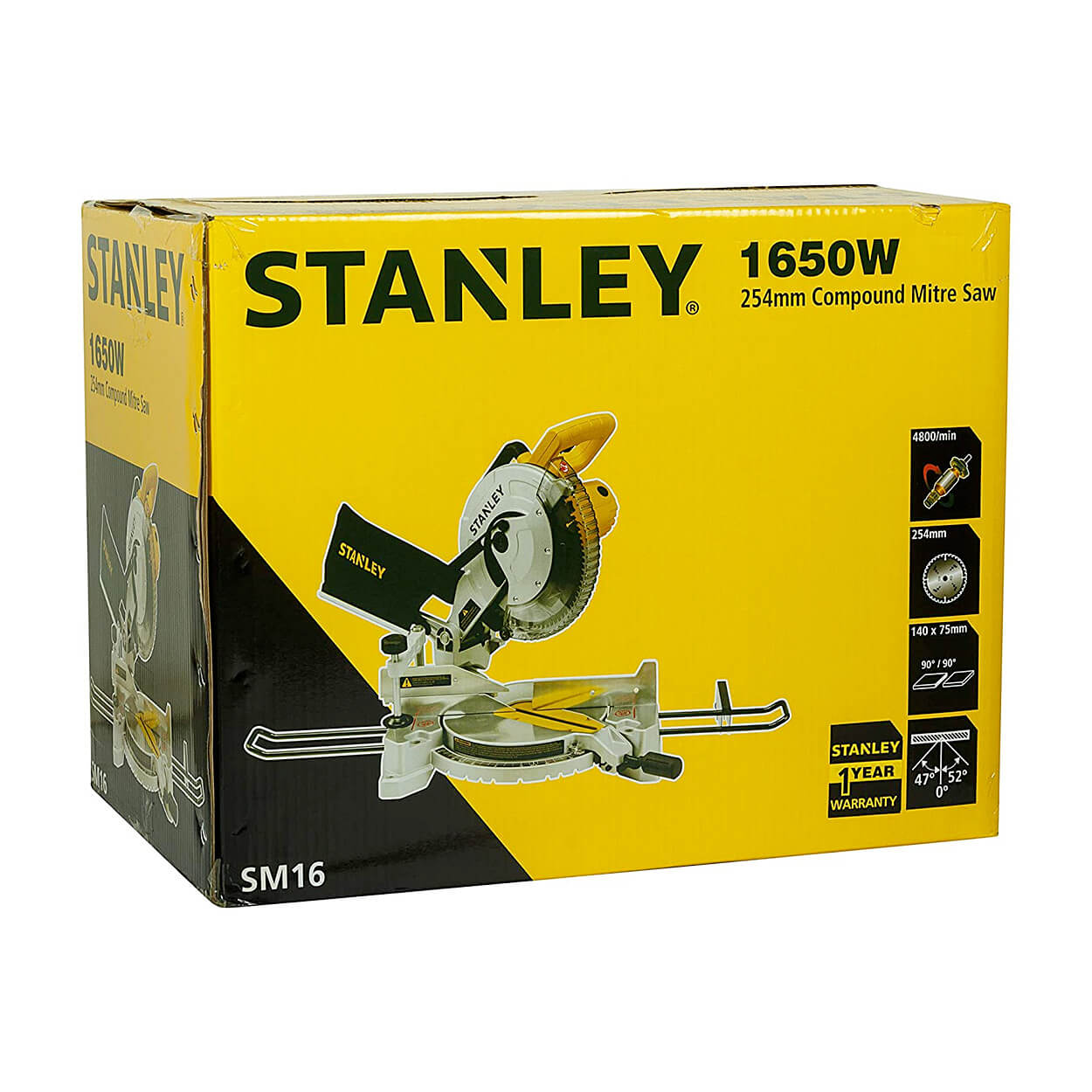 Stanley 254mm / 1650W Compound Mitre Saw, SM16