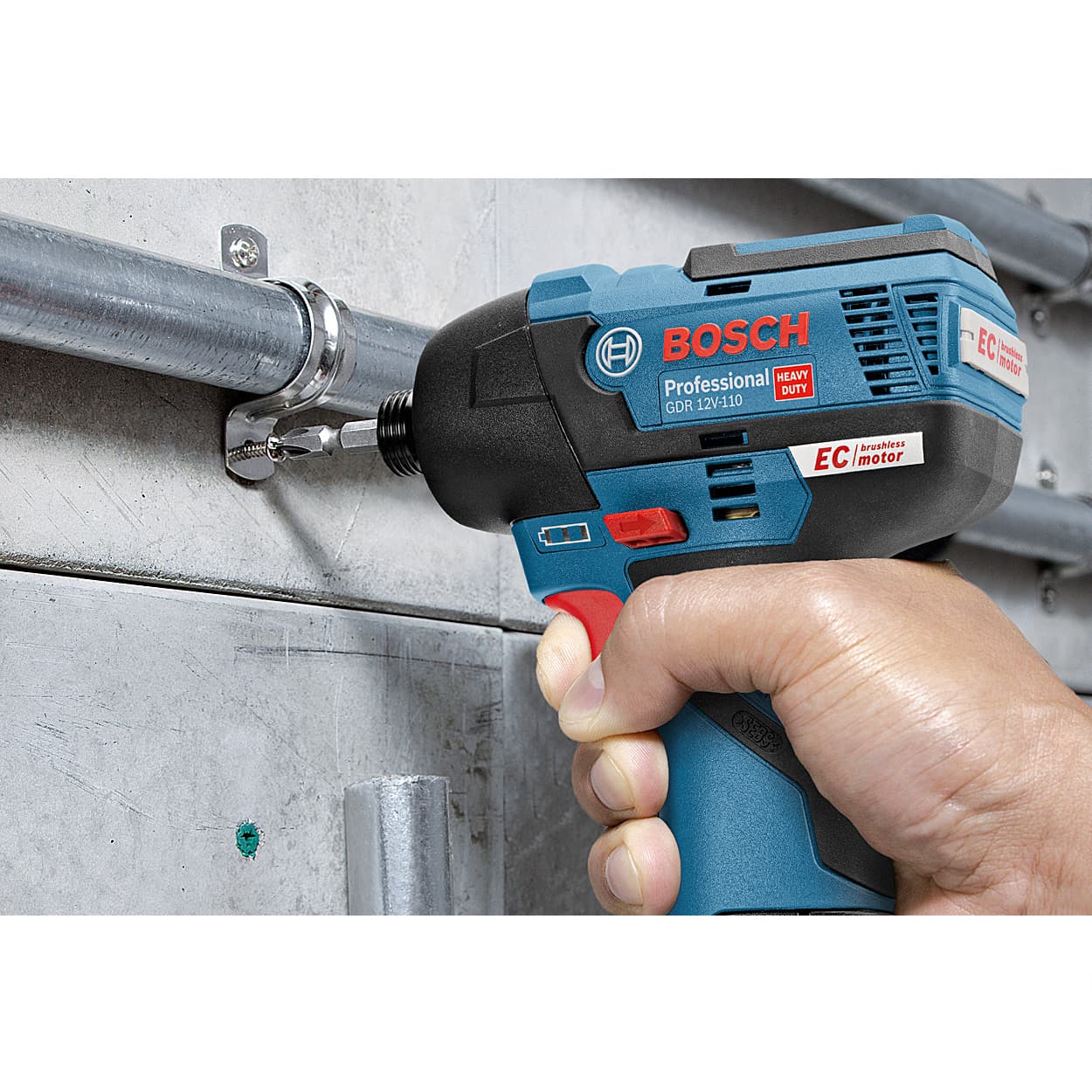 Bosch 12V / 2 x 2.0 Ah Li-ion Professional Cordless Impact Wrench, GDR 12 V-EC