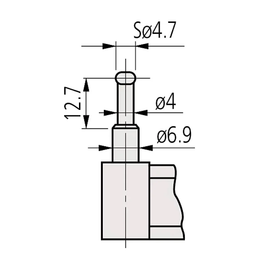 Mitutoyo 0 - 25 mm Cylindrical Anvil Tube Micrometer (Type C), 115-315