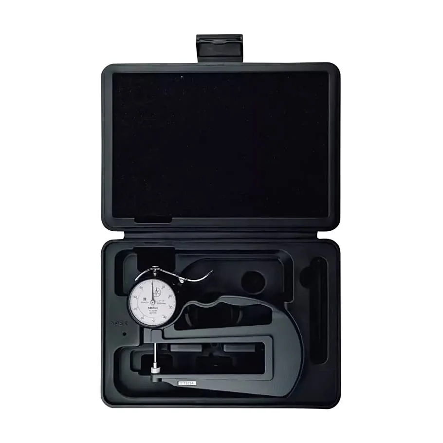 Mitutoyo 0 - 20 mm Dial Indicator Deep Throat Type Thickness Gauge (Ceramic Contact Elements), 7323A