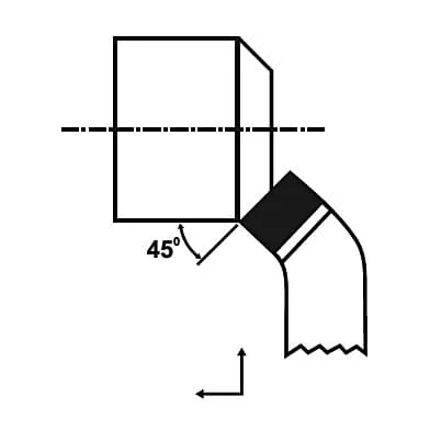 Zenstar 125 mm Length / ISO 2 (111) Cranked Turning & Facing Tool (Left Hand), 111-2012