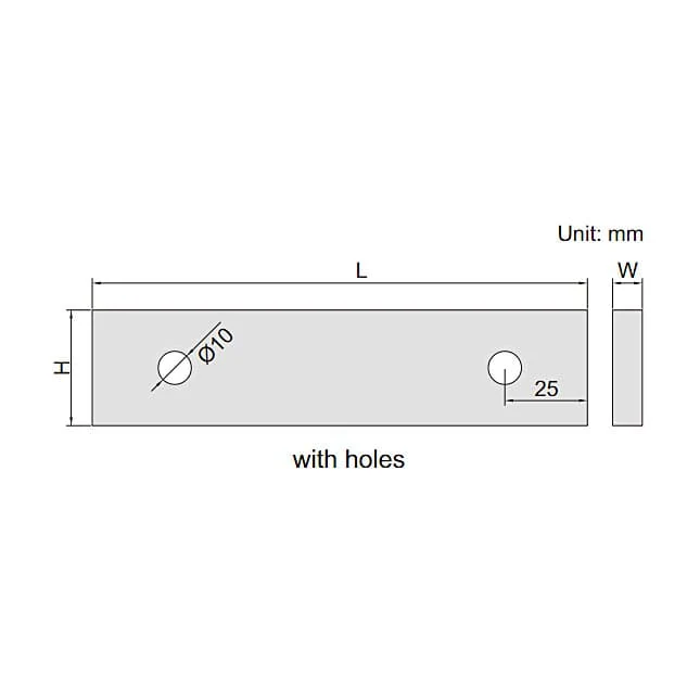 Insize 150 mm Individual Steel Gauge Block (With Holes), 4101-B150