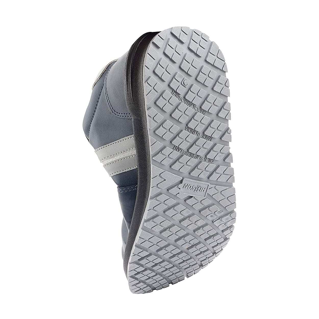 Hillson Dual Density TFP Sole Synthetic Leather Swag Safety Shoes - Steel Toe (Blue & Grey), Swag-1902