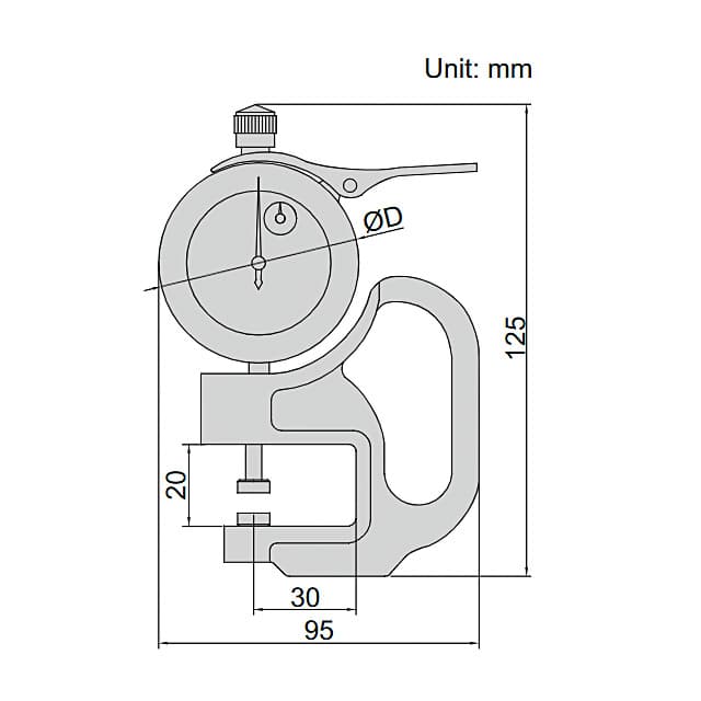 Insize 0 - 10 mm Thickness Gauge, 2364-10