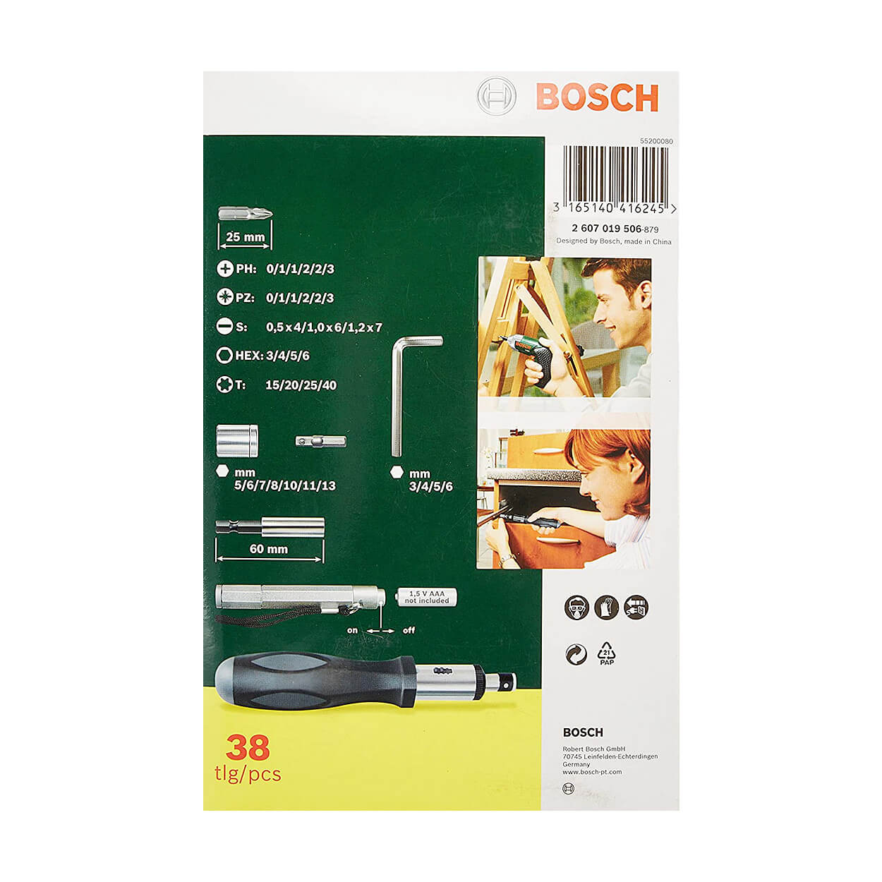 Bosch 38 Pcs Promoline Mixed Set, 2 607 019 506