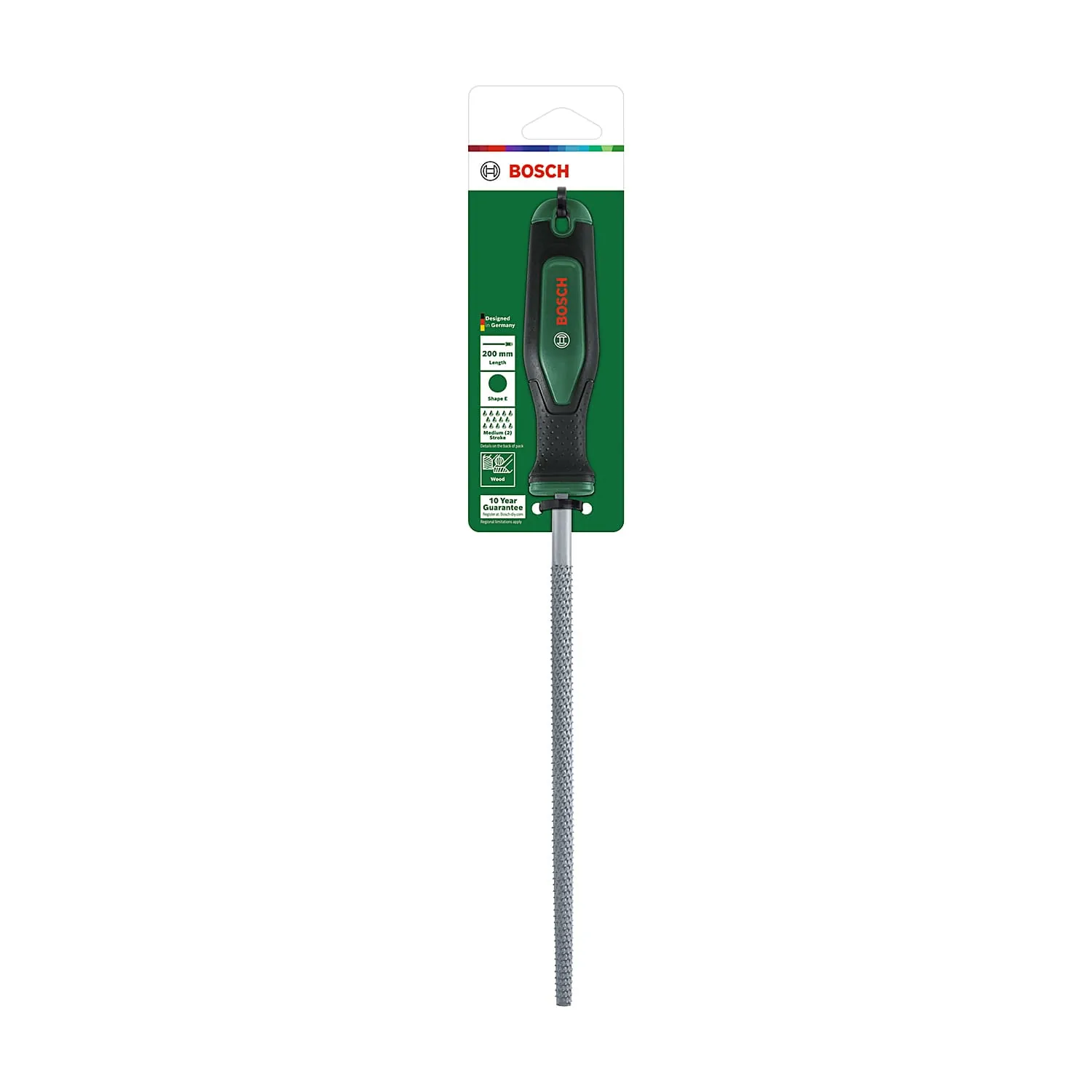 Bosch 200 mm / 8 inch Round Wood Rasp File, 1 600 A03 DS4