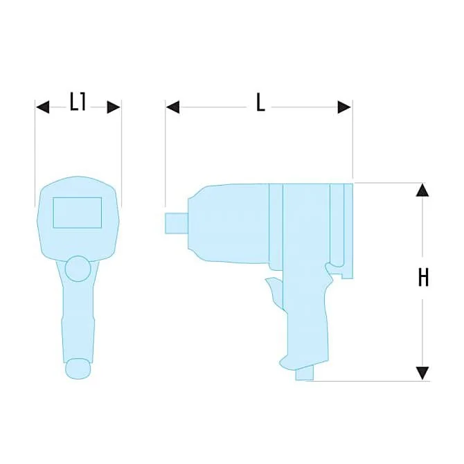 Facom 3/4 inch Aluminum Air Impact Wrench, NK.1000F2