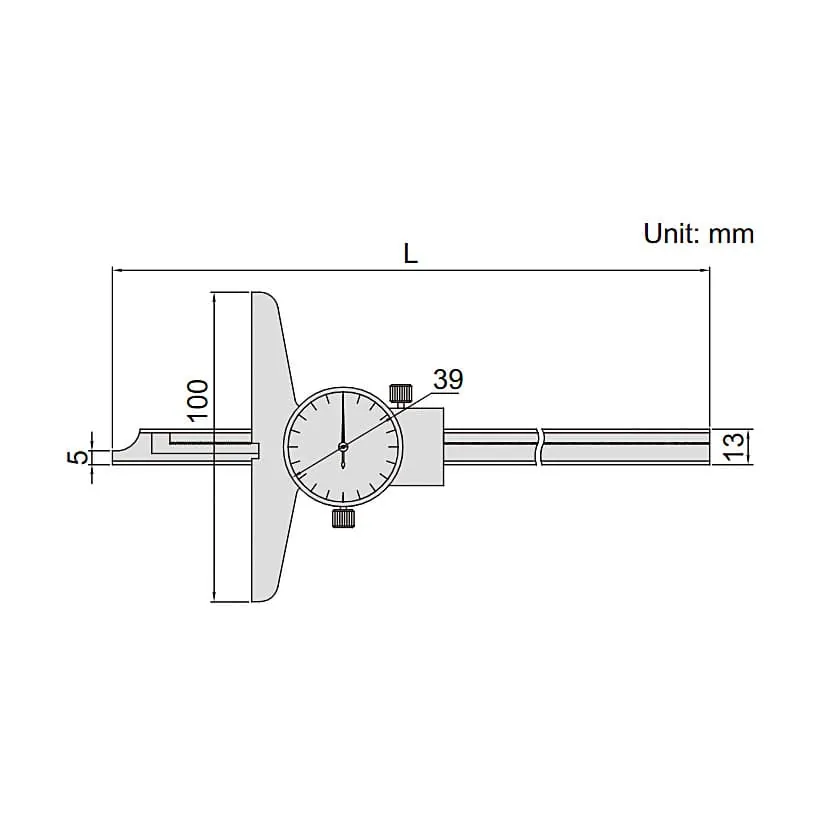Insize 150 mm / 6 inch Dial Depth Gauge, 1340-150