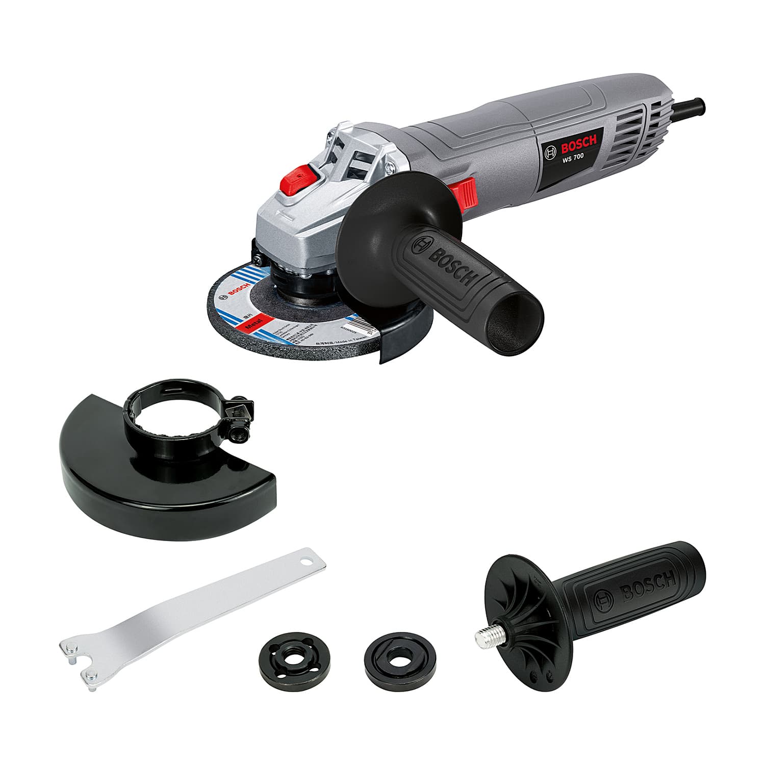 Bosch 100 mm / 4 inch 650W Professional Angle Grinder (Standard Line), WS 650