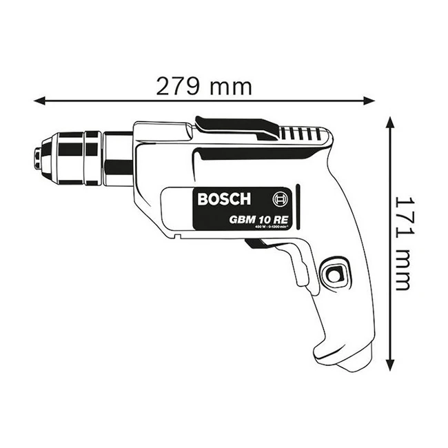 Bosch 10mm 600W Professional Rotary Drill, GBM 10 RE