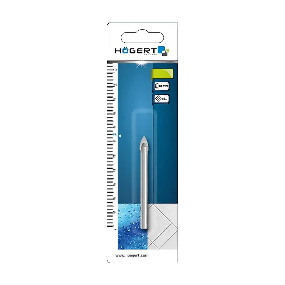 Hogert 5 mm Dia Glass & Tile Drill Bit, HT6D085