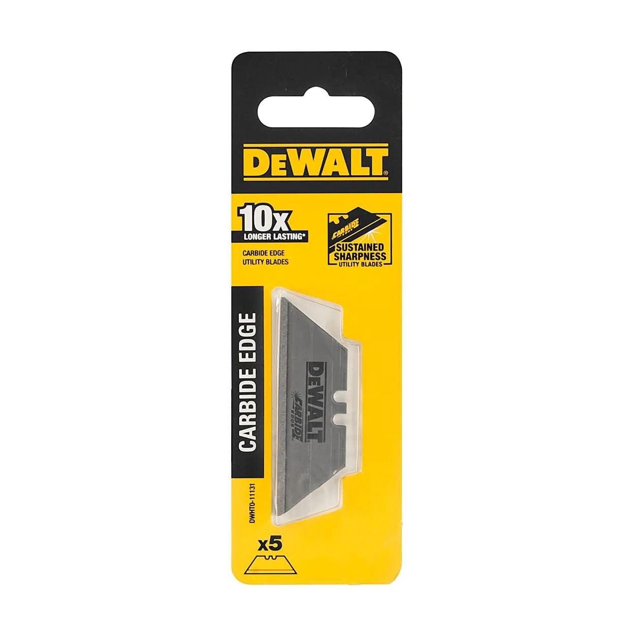 Dewalt 61 mm Tungsten Carbide Utility Blades (Pack Of 5 Pcs), DWHT0-11131