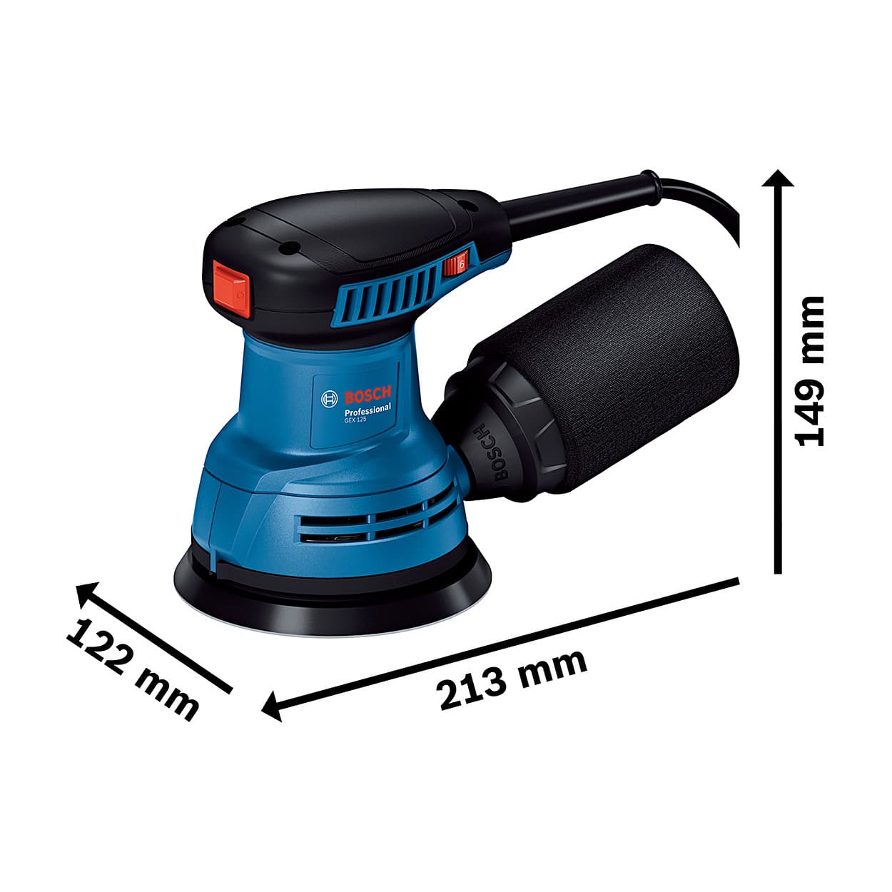 Bosch 125 mm / 290W Professional Random Orbit Sander, GEX 125