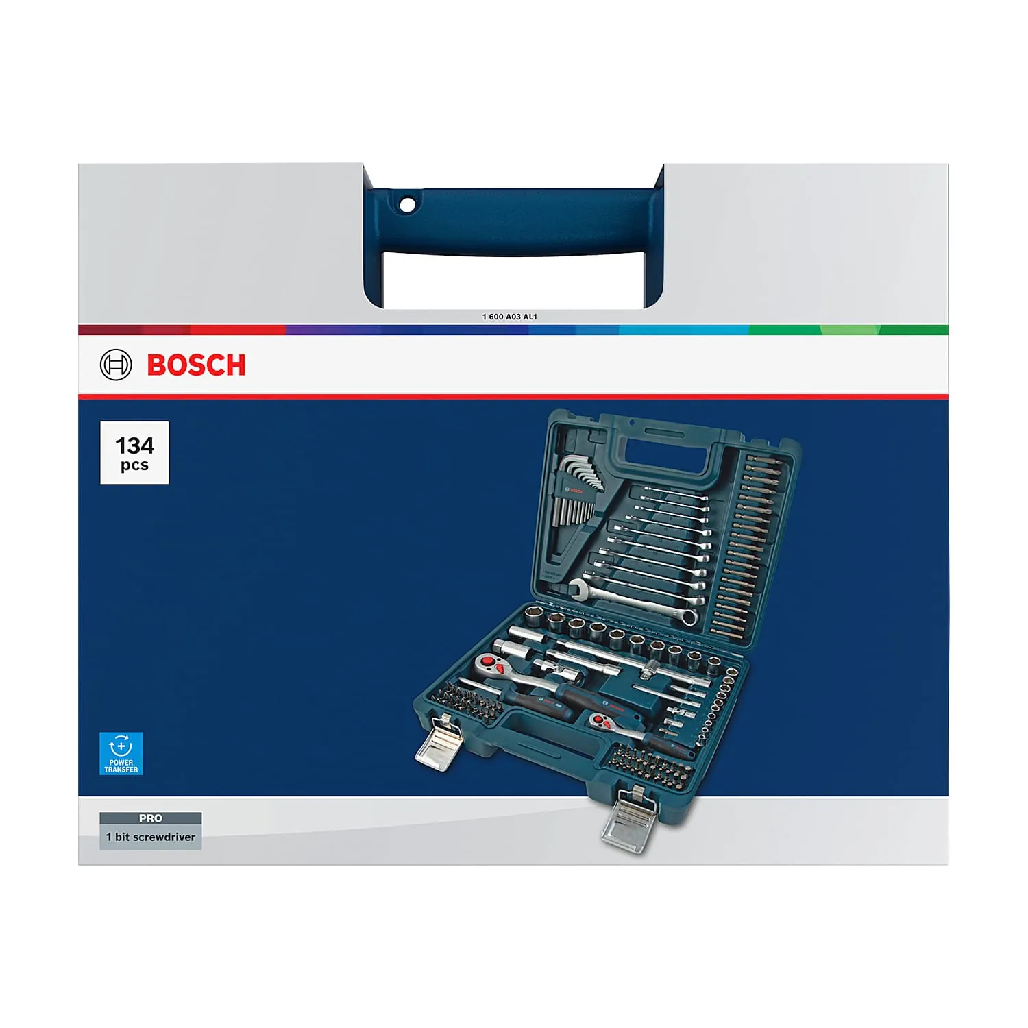 Bosch 134 Pcs Hand Tool Mixed Set, 1 600 A03 AL1
