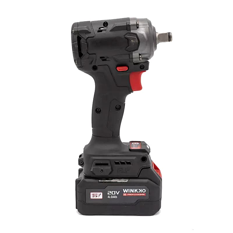 Winkko 20V / 550 Nm Brushless Cordless Impact Wrench with 1 Pcs Charger & 2 Pcs 4.0 Ah Batteries, HIW-203BL