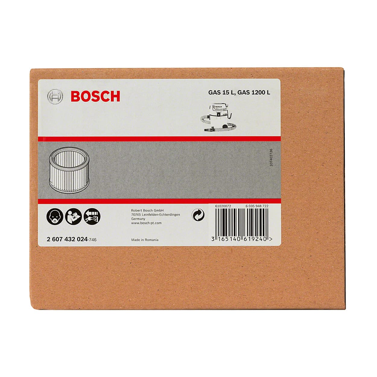 Bosch Bellows Filter, 2 607 432 024