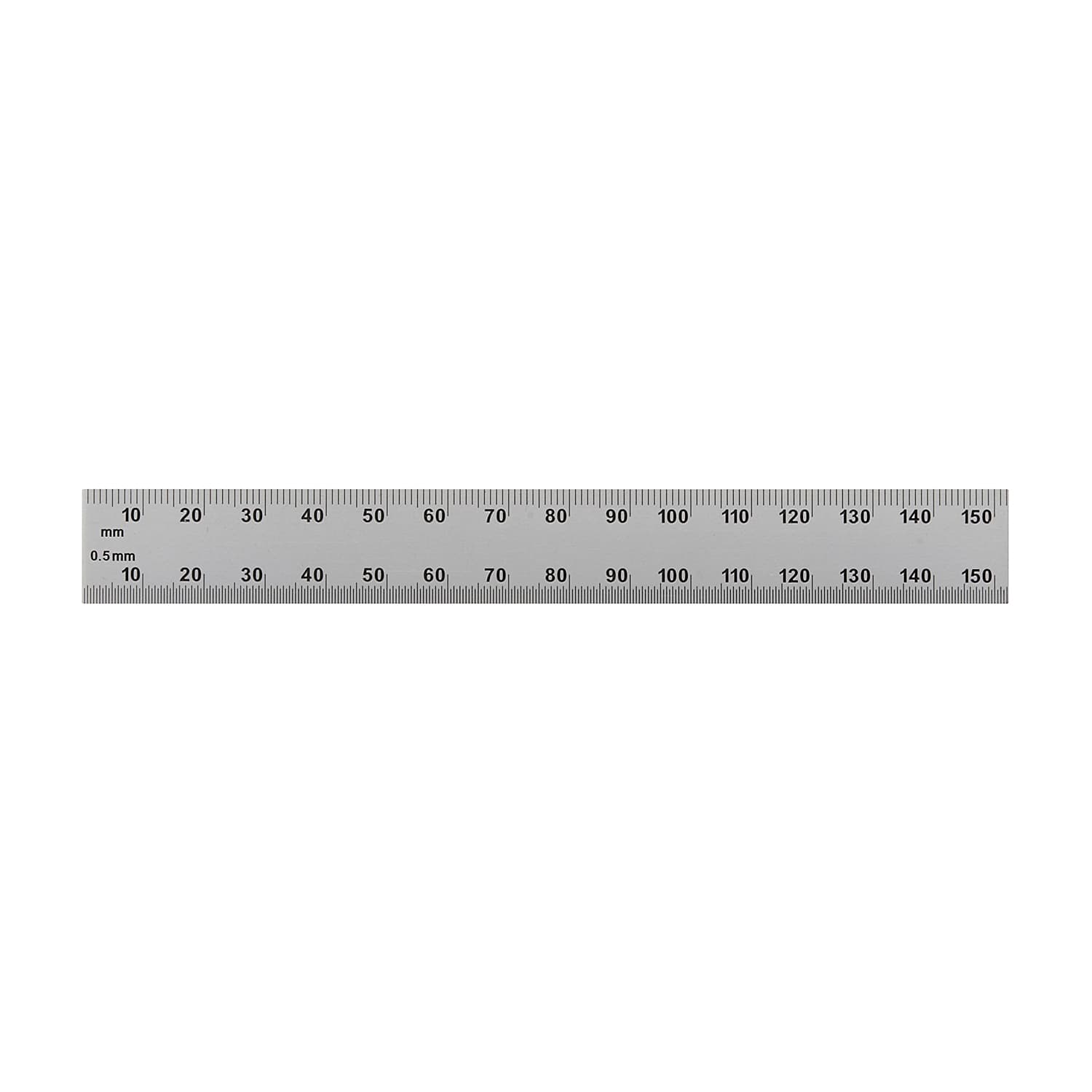 Mitutoyo 150 mm / 6 inch Wide Rigid Steel Ruler (1/10 & 1/100 inch Graduations), 182-107