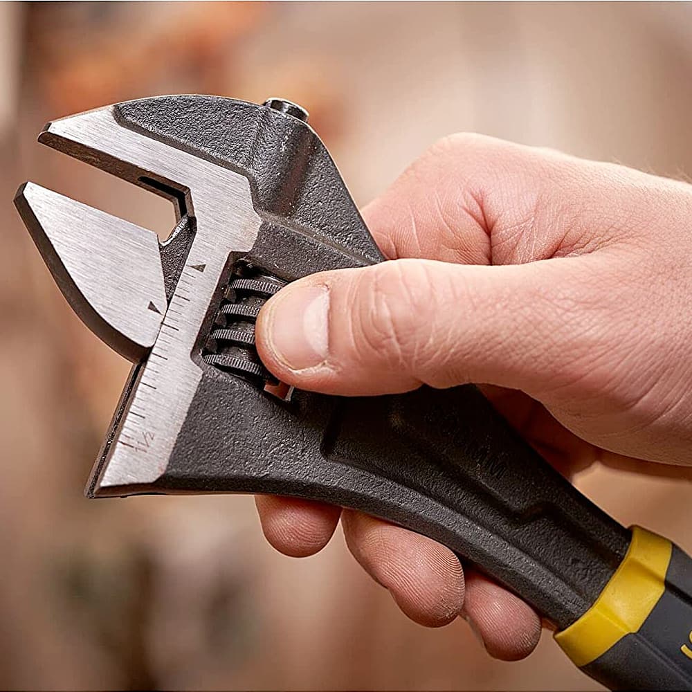Stanley 150 mm / 6 inch Fatmax Bi-Material Quick Adjustable Wrench (Black Phosphate Finish), FMHT13125-0