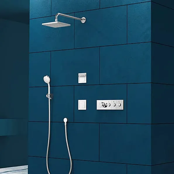 Kohler Anthem Recessed Thermostatic Mechanical 3 Outlet Trim In Polished Chrome Finish, K-26347IN-9-CP