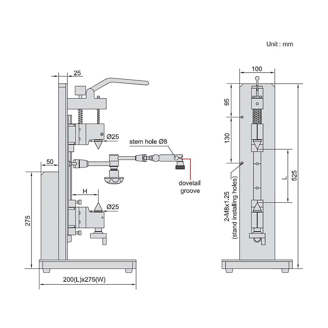 Insize 170 mm Vertical Bench Center, 4743-170