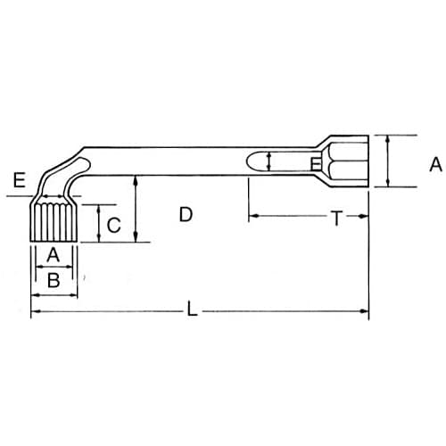 Stanley 11 mm Deep Hole Angled Open Socket Wrench, 2-86-688