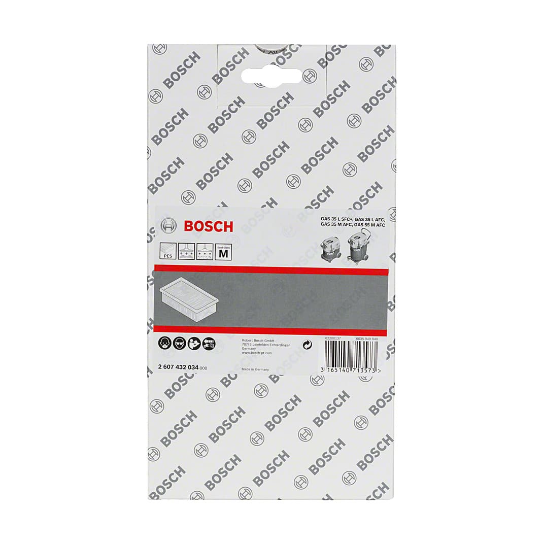 Bosch Polyester Flat-Pleated Filter, 2 607 432 034