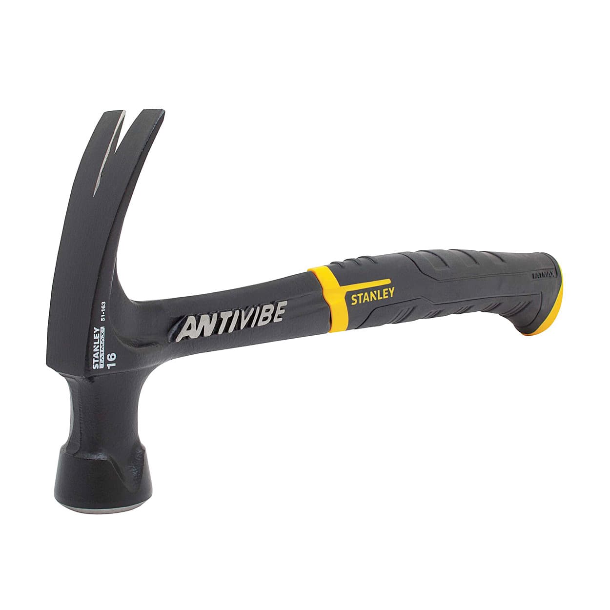 Stanley 453 Gms / 16 Oz Fatmax Xtreme Anti-Vibe Smooth Nailing Rip Claw Hammer, 51-163