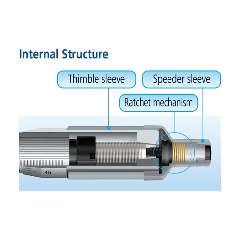 Mitutoyo 0 - 25 mm Outside Micrometer with Rachet Thimble, 102-707