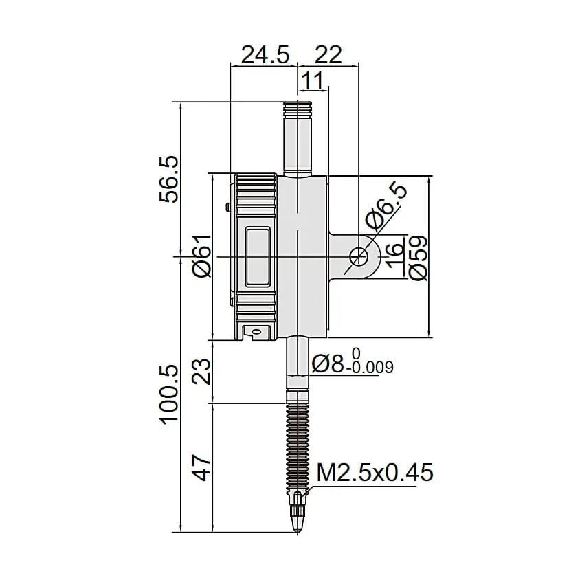Insize 12.7 mm / 0.5 inch Waterproof Digital Indicator, 2115-10