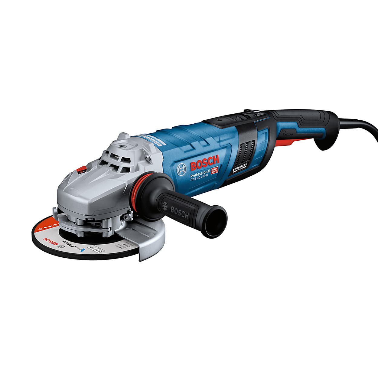 Bosch 180mm / 7 inch 2800W Professional Angle Grinder With Brushless Motor, GWS 30-180 B