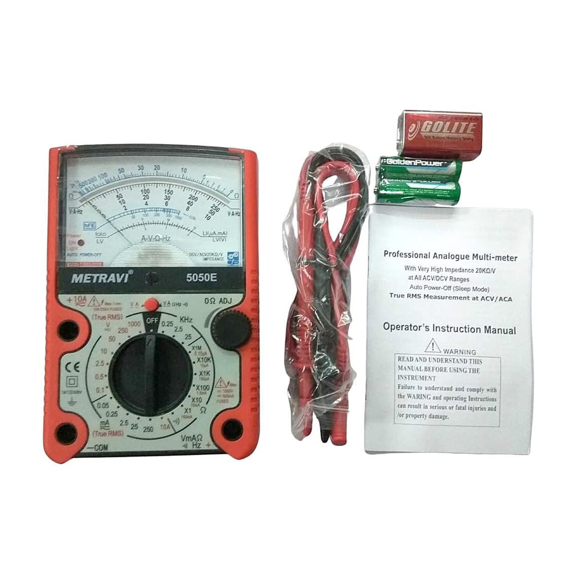 Metravi 1000 V DC / AC Voltage Tester Analogue Multimeter, 5050E