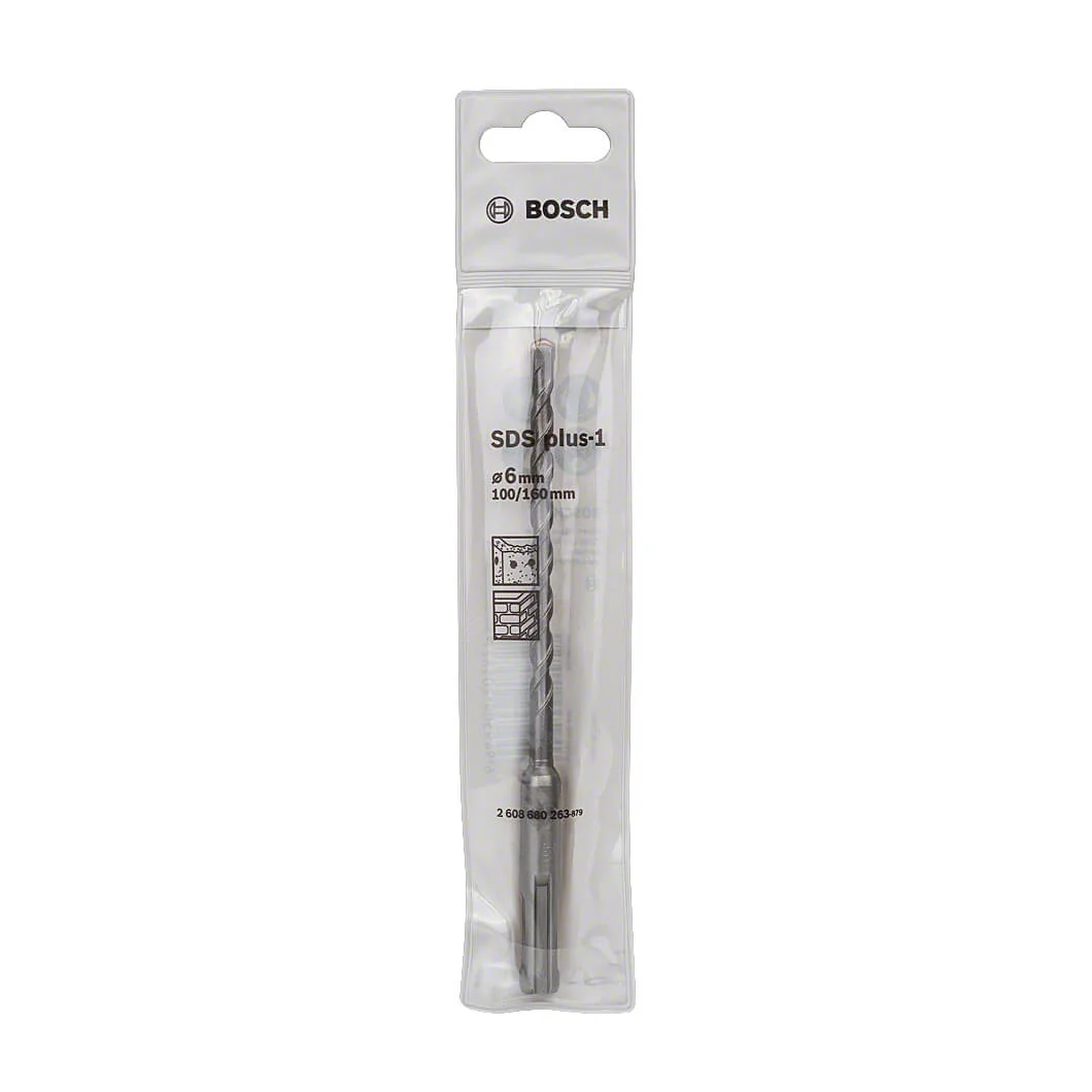 Bosch 6.00 x 160 mm SDS plus-1 Drill Bits, 2 608 680 263